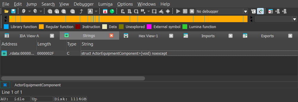 string search for ActorEquipmentComponent